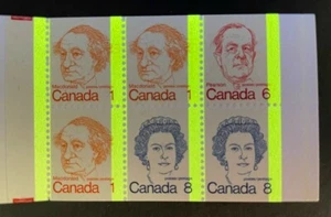 Canada 1972-76 Caricature Booklet #BK74a SHIFTED TAGGING Variety Error VF-NH - Picture 1 of 3