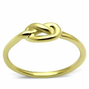 Anillo nudo simple chapado en oro amarillo acero inoxidable TK316 - Imagen 1 de 21