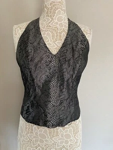 Cachet Vintage ärmellos hinten offen schwarz Cocktail elegant Neckholder Top Gr 8 - Bild 1 von 7