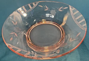 Rosalinglas Depression Glasschale rosa  - Bild 1 von 5