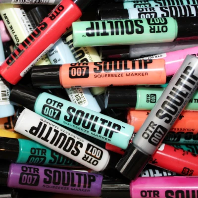 On The Run OTR.007 SOULTIP Paint Marker 6MM Mohair Mop Nib Graffiti Art Supplies