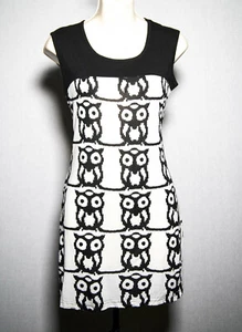 Black and white Innocent owl mini dress/tunic/bodycon - Picture 1 of 2