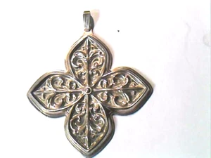 Reed And Barton Sterling Silver 925 1984 Christmas Cross Pendant/Ornament - Picture 1 of 4