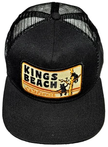 Bart Bridge Snapback Pocket Hat Black Trucker Patch Cap Tree Bear Kings Beach CA - Picture 1 of 11