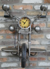 RETRO 80cm TALL MOTORCYCLE METAL WALL CLOCK NEW 031