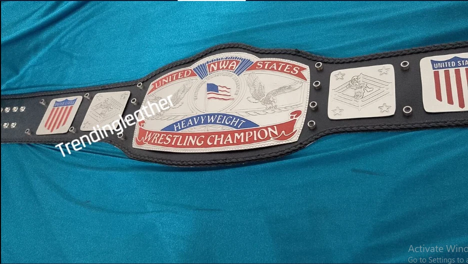 NWA ESTADOS UNIDOS CINTURÓN CAMPEONATO DE LUCHA DE PESO PESADO (2 MM) PLACA Foto 1 de 4
