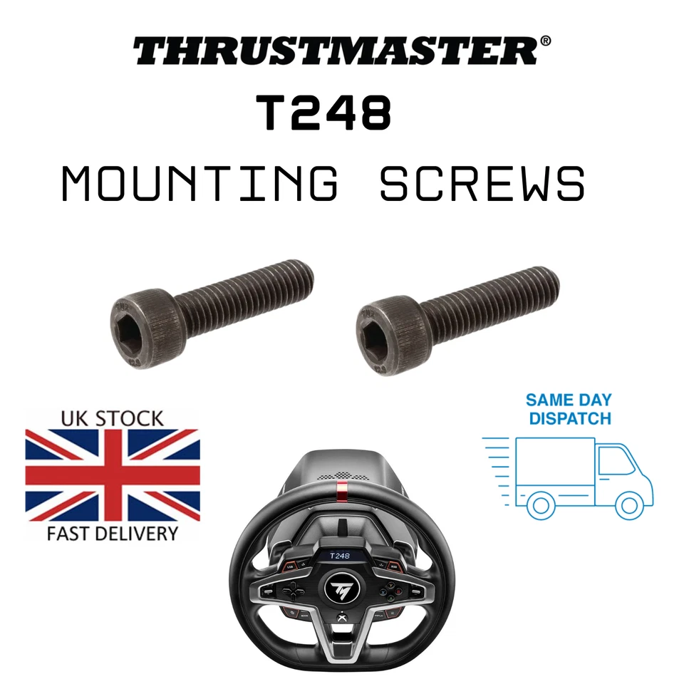 THRUSTMASTER T248 RACING WHEEL MOUNTING BOLTS SCREWS HARD MOUNT KIT - Image 1 of 2