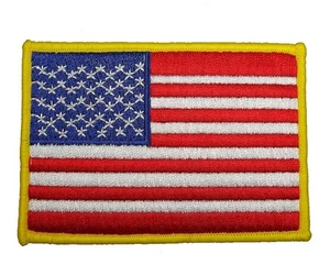 USA amerikanische Flagge bestickt kleiner Aufnäher Motorrad Biker - Bild 1 von 1