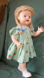 Vintage 1950s 21" Hard Plastic BND Walking Doll - Original Clothing - Excellent - Picture 1 of 10