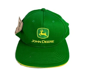 Cappello da baseball John Deere con licenza Snap Back Log verde giallo nuovo con etichetta - Foto 1 di 5