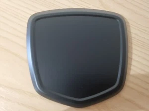 UK STOCK FIAT ABARTH NEW MATT SATIN BLACK REAR BADGE FULL COVER TRIM 500 595 695 - Picture 1 of 6
