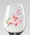 x9 Apple Tree Pink Flowers Vinyl Decal Stickers Decor - Wine Glass/Wall/Window