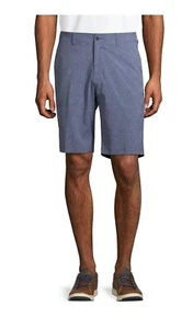 Ben Hogan Men Size 30 Shorts Blue Heather Flat Front Stretch NEW - Picture 1 of 2