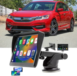 7" Portable Car Radio Stereo Touch Screen Carplay Android Auto For Honda Accord - Picture 1 of 19