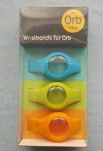 Fitbug - Official Wristbands for Orb - 3 Pack Blue Green Orange - BNIB - Picture 1 of 3