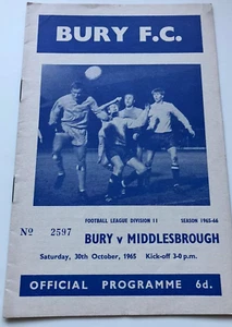 1965 1966 Bury v Middlesbrough - Picture 1 of 1