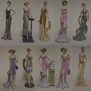 Gatsby Girls, Vintage Rose and Broadway Belles Vintage Lady Figurines by Juliana - Picture 1 of 25