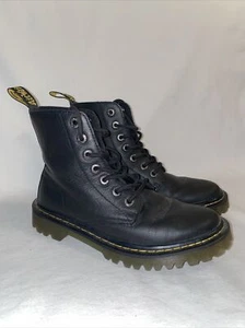 Dr. Doc Martens DAMEN LUANA SCHWARZ LEDER KAMPFSTIEFEL Schuhe US 6 UK 4 Sehr guter Zustand - Bild 1 von 9