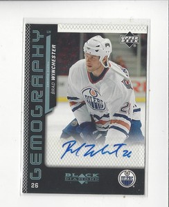 2006-07 Black Diamond Gemography Brad Winchester AUTOGRAPH Oilers