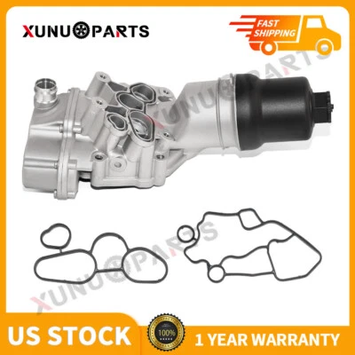 Carcasa de filtro de enfriador de aceite de aluminio mejorada para Audi A4 Quattro 2005-2009 2,0 L Foto 1 de 4