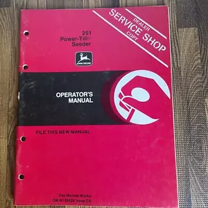 John Deere 251 Powr-till Seeder Operators Manual Power Till Issue C0 - Picture 1 of 1