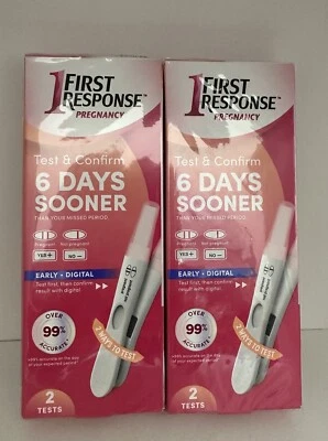 Prueba de primera respuesta y prueba de embarazo confirmada - 2ct cada una - Lote de 2 Foto 1 de 4