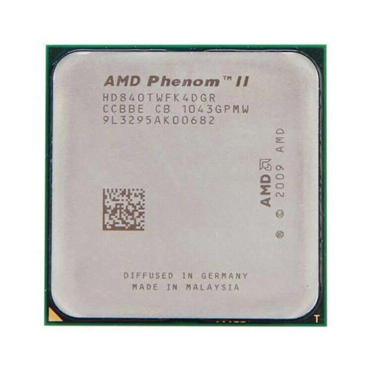 AMD Phenom II X4 840T CPU 4-Core 2.9GHz HD840TWFK4DGR 95W Socket AM3 Processors - Image 1 of 1