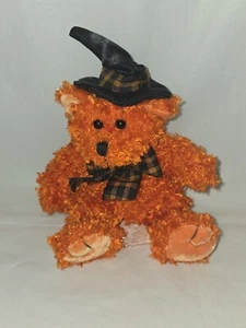 Russ Hocus Witch Orange Teddy Bear Plush Stuffed Animal Beanie Toy - Picture 1 of 5