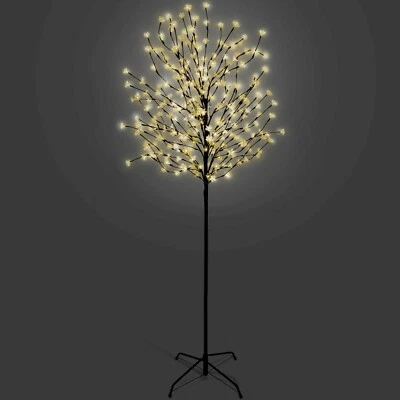 5/6/7 FT Cherry Blossom Tree Pre-Lit Outdoor Christmas LED Lights - Warm White