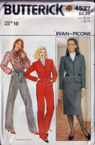 OOP Butterick 4527 Modello Designer Evan Picone Gonna Pantaloni Miss 10 - Foto 1 di 2