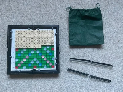 Travel Scrabble Board Game - Hard Plastic Case - All Clip in tiles  - See below - Image 1 of 4