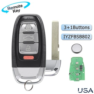 Para 2012 2013 2014 2015 2016 Audi A4 A5 Q5 Control Remoto Inteligente Coche Llavero IYZFBSB802 Foto 1 de 4