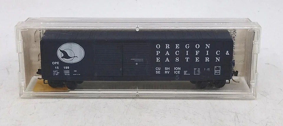 Micro-Trains 03000090 N OP&E 50' Rib Side Double Door Boxcar #15199 LN/Box - Image 1 of 2