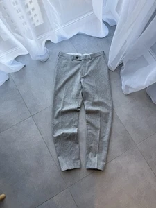 Pantalones plisados de lana pura Suitsupply para hombre bombo lujo clásico talla 30 - Imagen 1 de 10