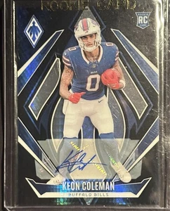 2024 Panini Phoenix - Rookies Keon Coleman Color Match RC Auto Blue SSP - Bild 1 von 2