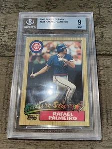 1987 RAFAEL PALMEIRO Topps TIFFANY Rookie Rc #634 BGS 9 COME NUOVO - Foto 1 di 2