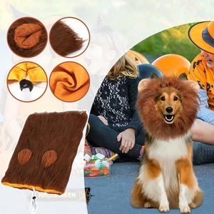 Lion Mane Wig With Tail for Dogs Funny Pets Halloween Realistic Lion Wig Costume - Picture 1 of 29