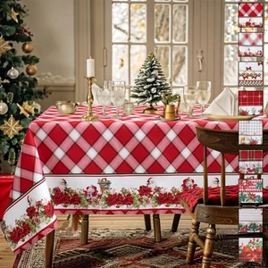 Tovaglia Natalizia in Rasatello Made in Italy Decoro Natale varie misure 7132 - Foto 1 di 25