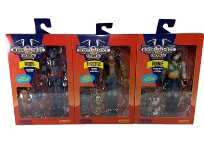 Nacelle Biker Mice From Mars Modo, Throttle & Vinnie Action Figures Set Of 3 New - Image 1 of 4