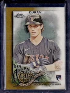 2022 Topps Allen & Ginter Chrome #110 Gold Refractor RC Jarren Duran /50 - Picture 1 of 2