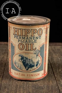 Antique Hippo Permanent Pliable Oil Can - Picture 1 of 6