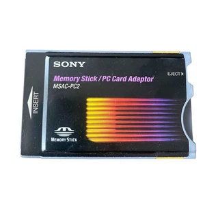 SONY MSAC-PC2 Memory Stick Adapter PC Card ATA/True IDE Vintage RARE JDM - Picture 1 of 2