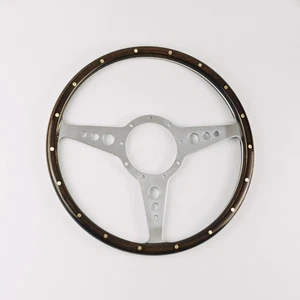 Moto-Lita Mark 3 Dark Stain Holes 15" Steering Wheel - Picture 1 of 3