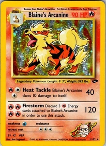 Blaine's Arcanine Holo Rare Gym Challenge 001/132 LP - Pokemon TCG - Picture 1 of 2