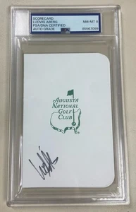 Ludvig Aberg Signed Autograph Masters Golf Scorecard Auto 8 PSA/DNA - Picture 1 of 2