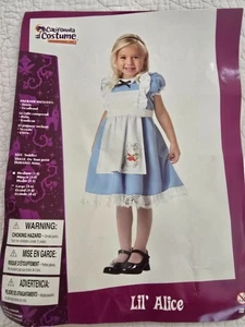 Alice im Wunderland Kostüm Kleid Kleinkind L (4-6) Leggings Y-SZ/L *OHNE STIRNBAND* - Bild 1 von 13