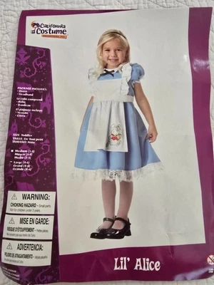 Alice In Wonderland Costume Dress Toddler L (4-6) Leggings Y-SZ/L *NO HEADBAND* - Image 1 of 4