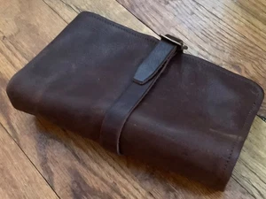 The Superior Labor (TSL) dunkelbrauner Lederstift/Bleistiftrolle mit Schnalle - JAPAN - Bild 1 von 7