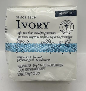 3 Jabón Barra Marfil Aroma Original 3.17oz CADA UNO NUEVO SELLADO - Imagen 1 de 5