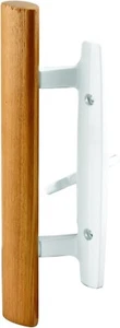Prime-Line C 1204 Patio door Mortise Style Handle White Diecast with Wood Han... - Picture 1 of 3